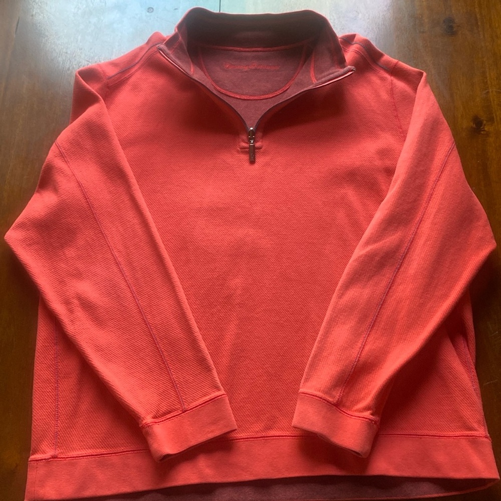 Tommy Bahama 1/4 Zip Up Sweater size L